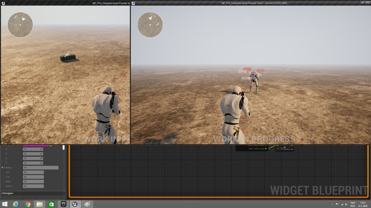 Long time no Tweet, but today I gotta let you know that finally I've got some very cool things up and running!!! ✔️Fully functional (multiplayer ready) Minimap, ✔️On - and Off Screen Indicators, and ✔️Floating (colored) Combat Text!!! 😃 #UnrealEngine #MadeWithUnreal #indiedev