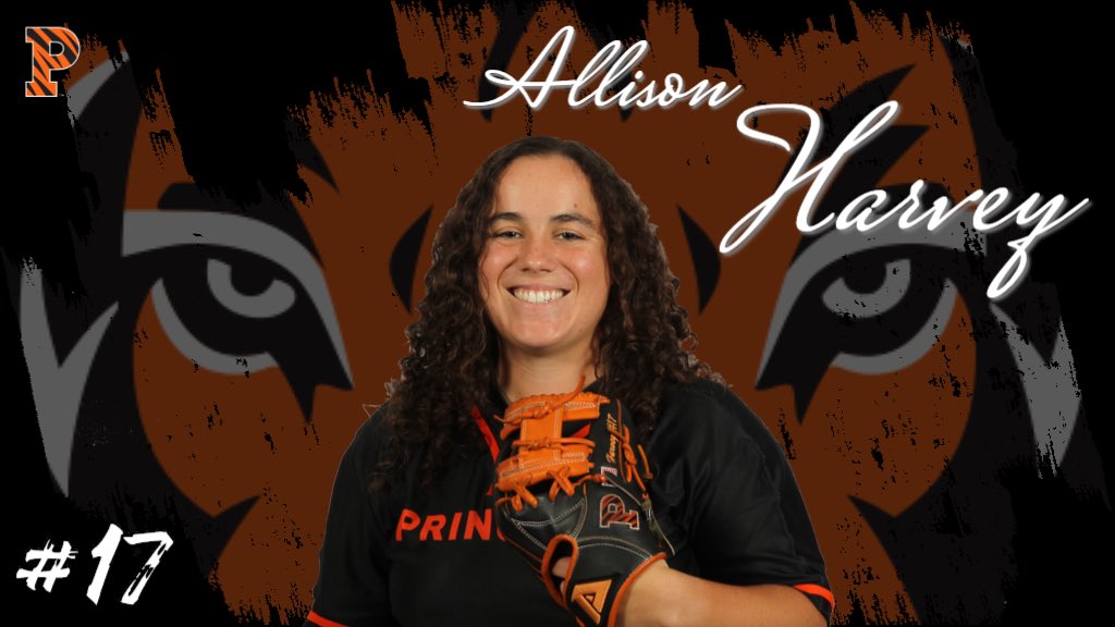PUSoftball's tweet photo. Allison Harvey #17

🟧 First to arrive, last to leave 🕰. 
For 4 years. 
🟧 Pro ball attitude, and the presence to match. 💪
🟧 Competes at EVERYTHING, and usually wins 👑
🟧 Absolutely clutch. Ask our opponents. 😈 https://t.co/IpLyTkdKlx