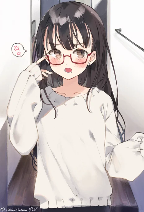 赤眼鏡ばかり描いてる #人類は眼鏡を欲している 