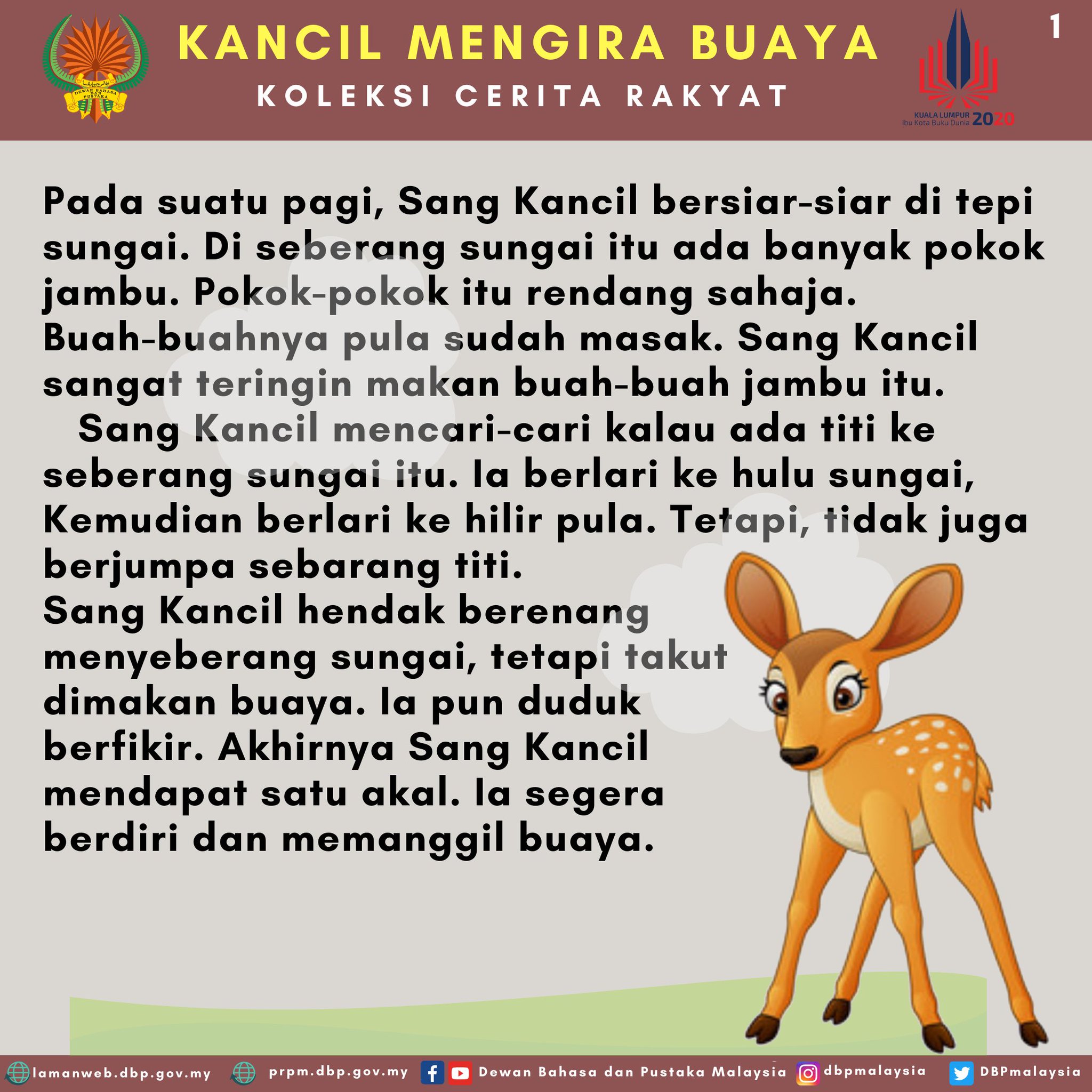 Dewan Bahasa Dan Pustaka בטוויטר Mari Bacakan Cerita Rakyat Kepada Anak Anda Sebelum Mereka Tidur Tidak Ada Buku Cerita Jangan Bimbang Kami Sediakan Anda Bacakan Sumber Siri Buku Cerita Ceritalah Lagi 5