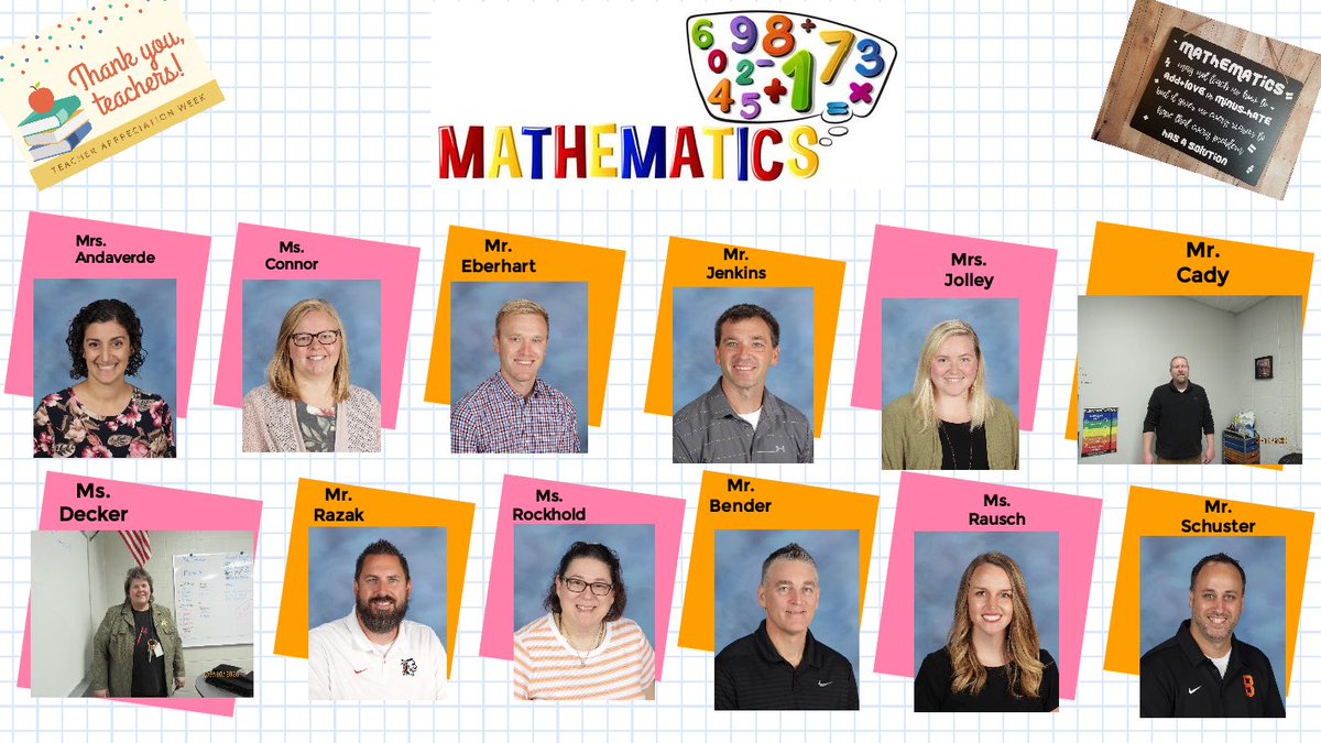 ClarkMSBraves's tweet photo. 12 CMS educators+A love of math=The Best Math Department. "Mathematics is not about numbers, equations, computations, or algorithms: it is about understanding." ~William Paul Thurston #204bravespride https://t.co/gz3jynUjvq