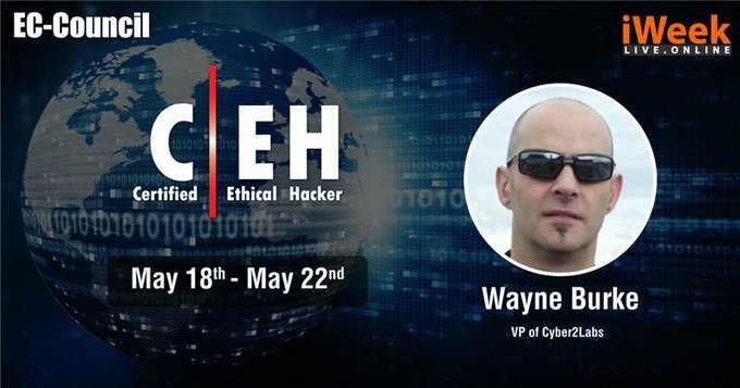 EssokaRwanda's tweet photo. Save the date for #ECCouncil's Certified Ethical Hacker (#CEH) live online training and certification program by Wayne Burke, VP of Cyber2Labs from May 18th to May 22nd. Write to info@essokacybersecuritydiv.com or DM us for more details
#Covid19 #EssokaRwanda #remotelearning https://t.co/5MXZlCZQHp