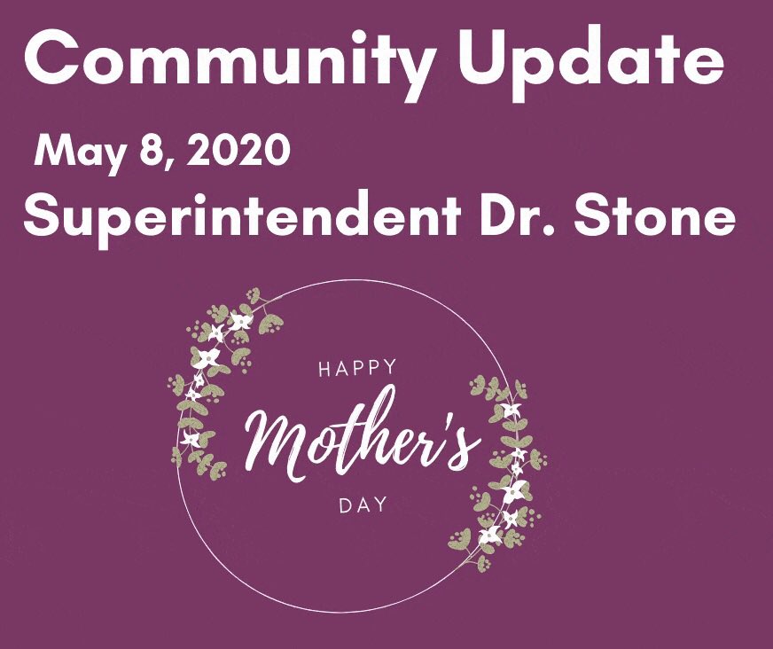 Drgeorgestone's tweet photo. Community Update from Dr. Stone, Superintendent - May 8, 2020
https://t.co/6Fq2jTEzIq https://t.co/Uhx6pL4t9j