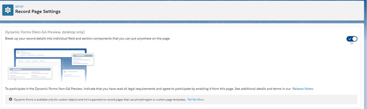 CherFeldman's tweet image. Woo hoo, Dynamic Forms is on in my pre-release org!!!  Super easy to turn on, no bothering your AE, no calls to support, just a click of a button.  THANK YOU @vinaddala 
#LowCodeLove #AwesomeAdmin