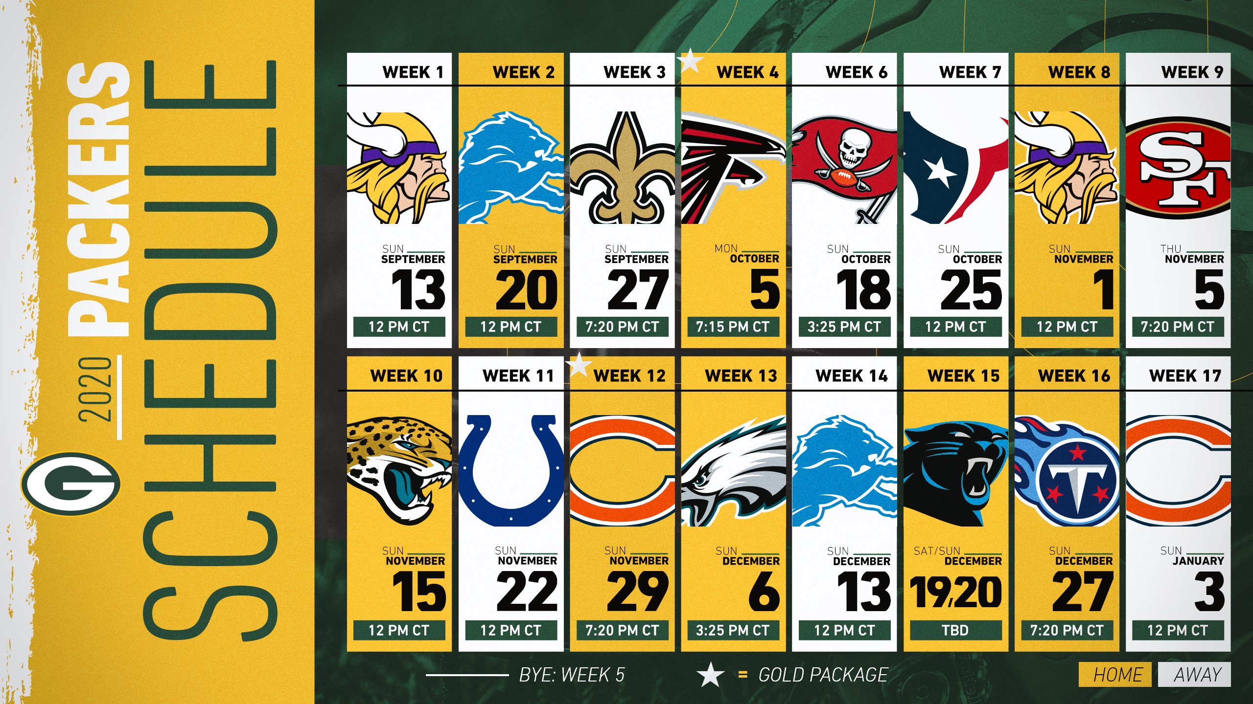 Green Bay Packers on X: 'Add the 2020 #Packers schedule to your