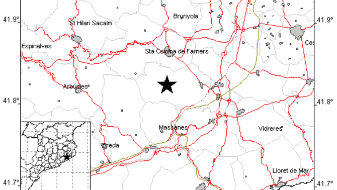 Un terratrèmol de magnitud 3,6 amb epicentre entre Riudarenes i Santa Coloma de Farners sacseja La Selva
bit.ly/2YRB9nY