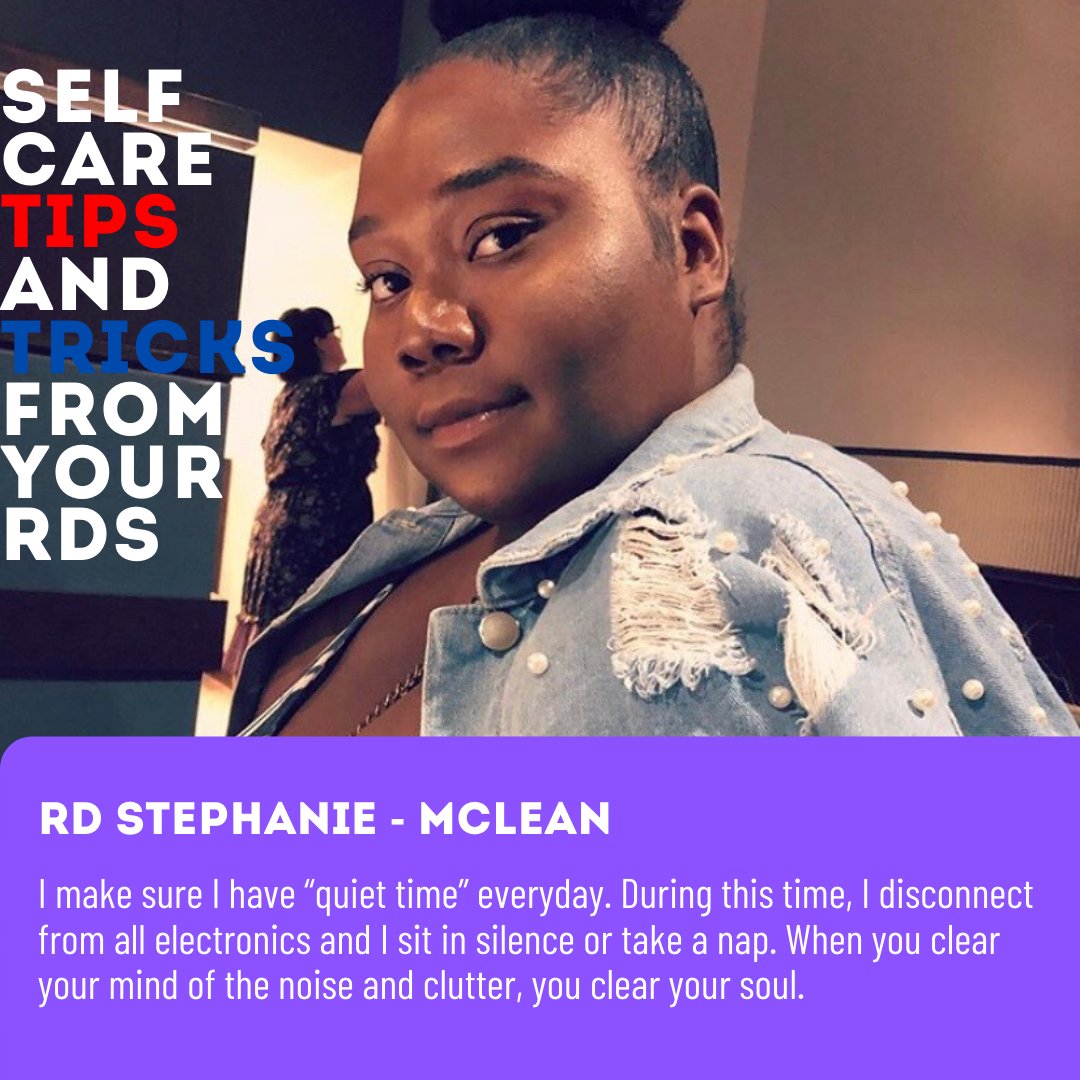 It's the last day of Finals Week! You made it! It's time for some self care. Check out this tip from one of our RDs: