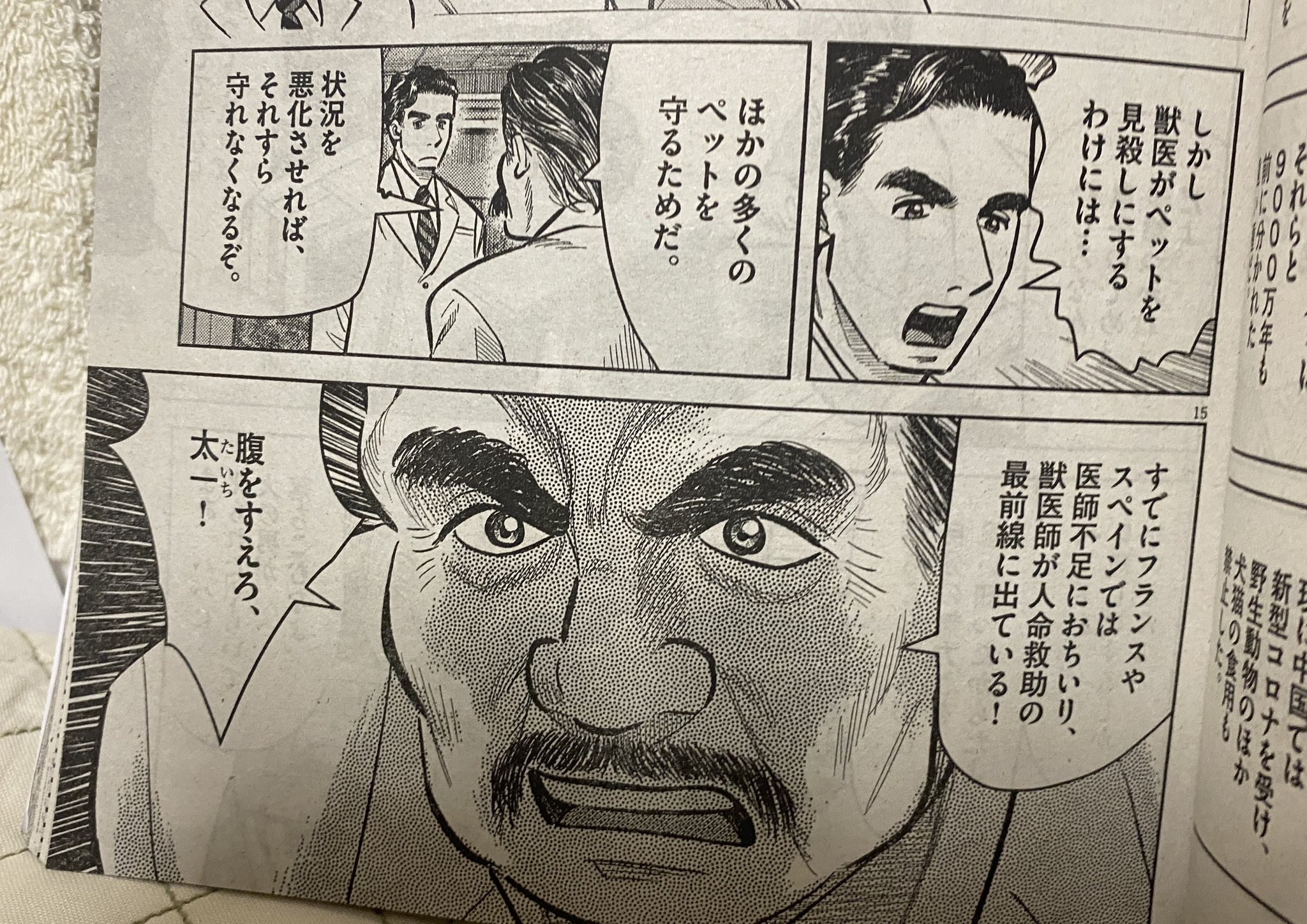 表智之 ビッグコミックオリジナル10号 5 2発売号 掲載の原作 夏緑 作画 ちくやまきよし 協力 杉本彩 しっぽの声 が獣医療の視点からコロナ禍を描いている しかも パンデミック下のトリアージや 感染源をめぐるデマ