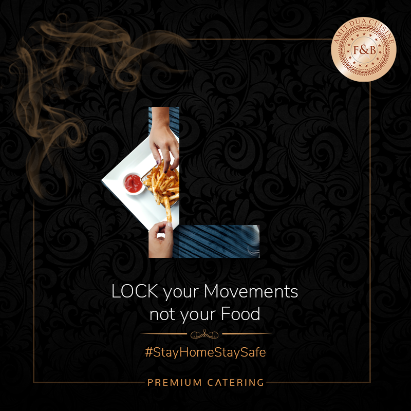 FNBIndia's tweet photo. Moving out of the house unnecessarily could be dangerous for you and for others as well. So lock your non-essential movements and enjoy your food at home.

#FnBIndia #CateringService #Coronavirus #COVID19 #Lockdown #StayHomeStaySafe #StayHome #AtoZ #Catering #PremiumCatering https://t.co/xIrABywKvG