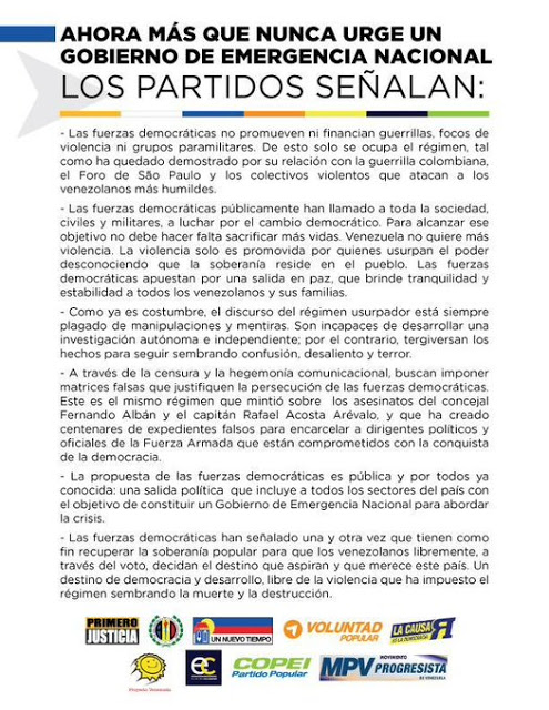 Declaración de los Partidos Políticos Democráticos dlvr.it/RWG16G