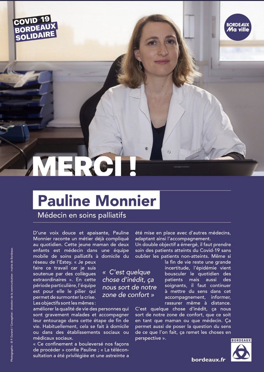#COVIDー19 Merci au Dr P. MONNIER et à <a href="/Bordeaux/">Bordeaux</a> pour ce bel hommage. Merci pour ton aide au sein des équipes mobiles du <a href="/CHUBordeaux/">CHU de Bordeaux</a> à destination des #EHPAD. Votre travail collaboratif au sein de l’Estey est honorable et indispensable ! Bravo