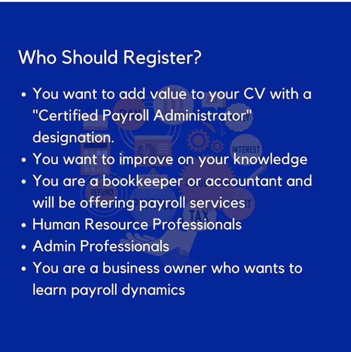 TheTechyAcct's tweet photo. This is the best time to improve on your skills whether you are looking for a job or want to progress in your current role. From cloud-based systems to tax and regulatory issues, this course offers you the proficiency necessary to process payroll efficiently and accurately. https://t.co/pjHiJVkb7A