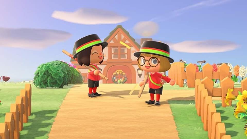 メンバーが「あつまれどうぶつの森」でグランド・ハマ・モリスの衣装を作ってくれました。