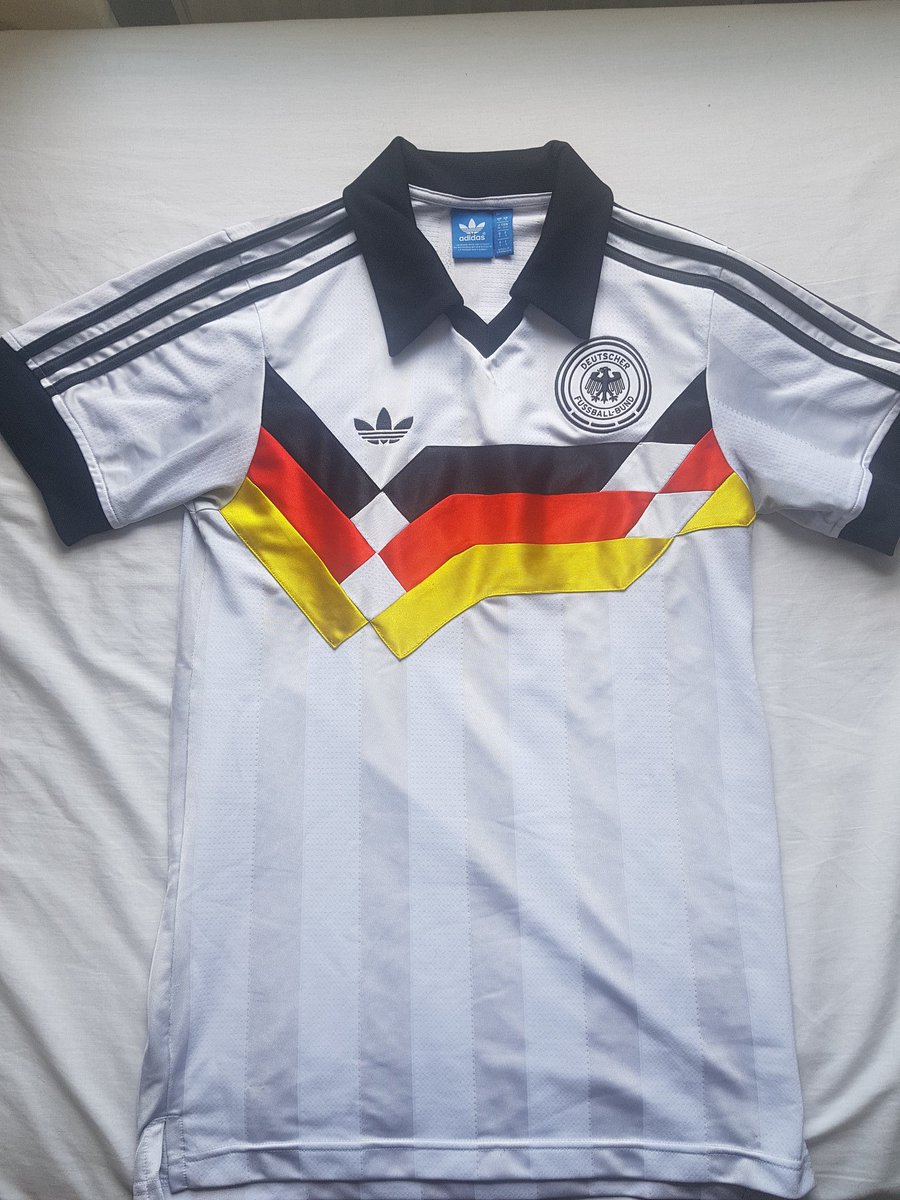 Day 44:An Adidas Originals remake based on the West Germany home shirt of 1988. Not technically an actual football shirt but still a banger and still an 8/10 on my scale. @homeshirts1  @TheKitmanUK