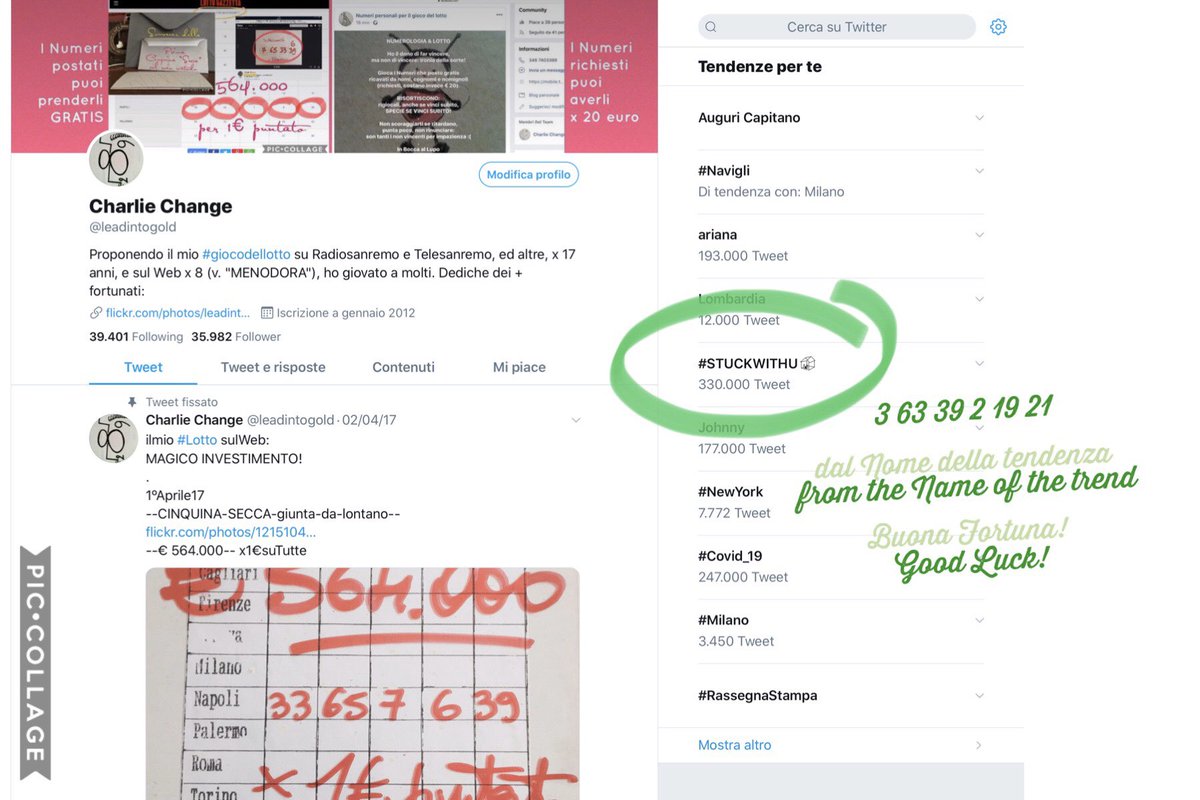 leadintogold's tweet photo. 🍀https://t.co/4tS4I68caO
.
#MENODORA #8Mag
#Da:#STUCKWITHU
🥂All’11ªCinquinaCheVerrà:https://t.co/MOQ0qAdYlZ
.
#NUMERIdaiNOMI: #20euro
#0euro: https://t.co/jcuFsSuLBY
#Souvenir: https://t.co/rPOdWFANAo
#TopList: https://t.co/nSrqHSCCvM
#Mascot:@MMMfutura
https://t.co/kQT8EjgsQg https://t.co/J3Hn4EHzYC
