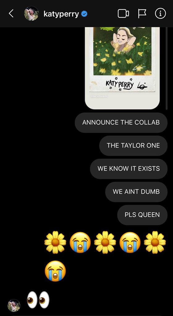 ivygrows1213's tweet photo. I’m freaking out!!!!!!!!!!!!! 🌼🌼🌼@taylornation13 @taylorswift13 @katyperry #KP5 #TaylorSwift #KatPerry #Daisies https://t.co/8RZdwow0uO