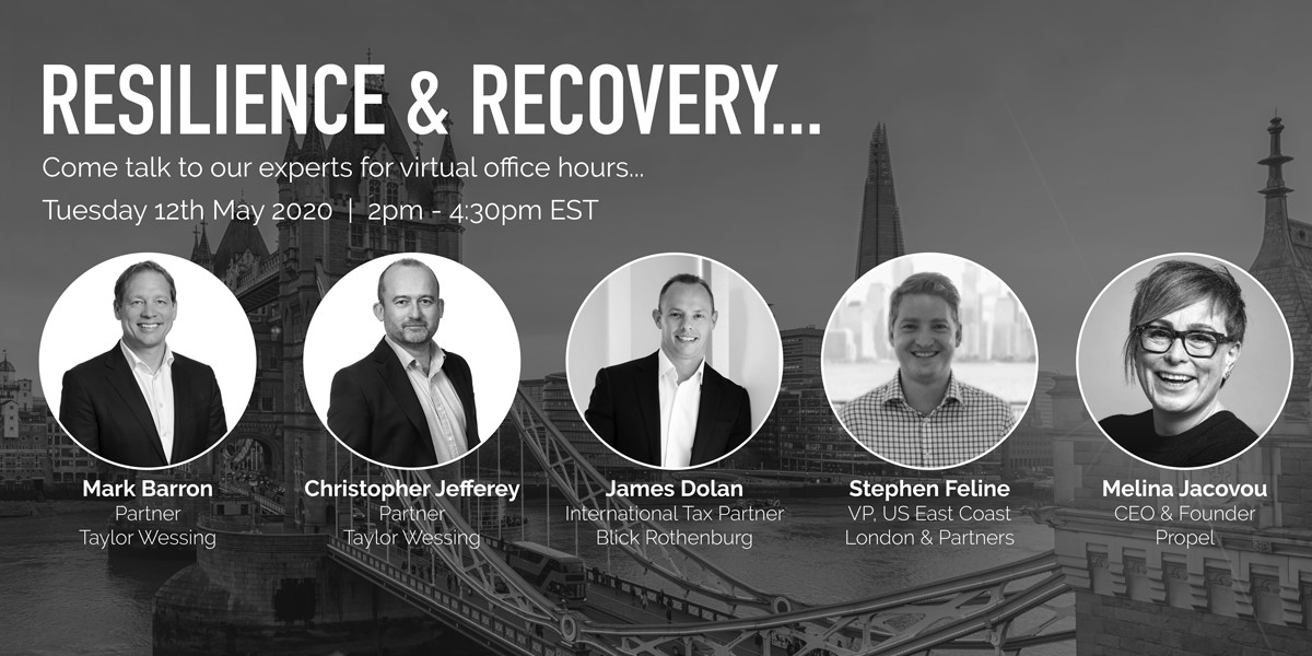 'Virtual Office Hours' next week hosted by one of our partners, <a href="/businesslondon/">Grow London</a>  one-to-one consultations, topics such as ’Talent, Culture, Expansion’ support to US based companies who are considering launching in the UK and Europe. Business as normal. lnkd.in/dZB6syR