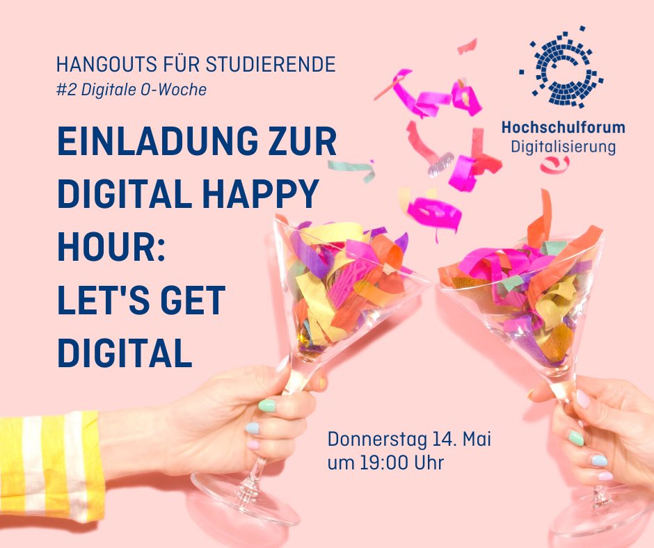 yasmindjab's tweet image. Die #DigitalChangeMaker laden am Donnerstag zur nächsten Digital Happy Hour ein! 

An alle Studierenden: Kommt vorbei! 🎉 (vielleicht auch eine gute Gelegenheit fur eine kleine #SemesterHack reunion - was meint ihr?)

#DigitalTurn #twittercampus #CoronaCampus