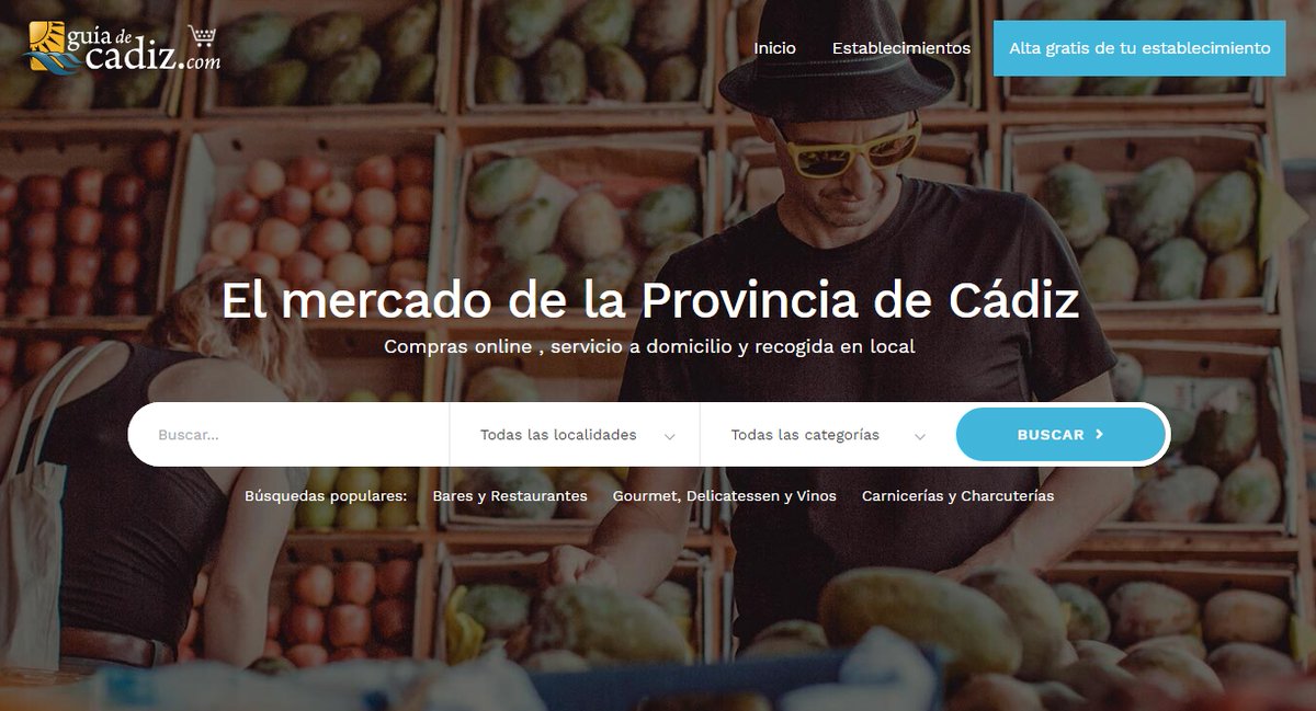 Desde Guía de Cádiz queremos aportar también nuestro granito de arena a nuestros comerciantes y hosteleros. En el sitio web mercado.guiadecadiz.com podrás encontrar aquellos establecimientos que sirven comida a domicilio o en los puedes recoger tu pedido en su local.