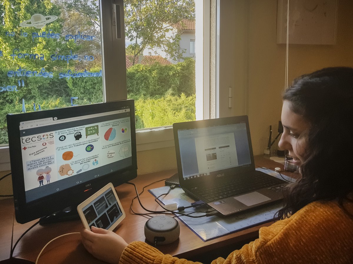 aeroespacialUPM's tweet photo. ¿Cómo puede la #inteligenciaartificial ayudar a la independencia de las personas mayores?
En esto ha trabajado Sofía López-Brea @Sofia_LBA, estudiante de #MUIA en #ETSIAE, durante sus prácticas curriculares en la Fundación @Tecsos.
📰https://t.co/aQhHnNUlXH
#somosUPM #Alexa #IoT https://t.co/5MWIB711q9