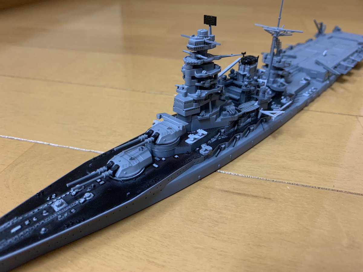 鹿尾菜 シカの人 Pa Twitter 架空艦祭り 架空艦 土佐型戦艦土佐 1944 完成です 八八艦隊計画が前倒しとなり長門 土佐 紀伊が就役した世界で1939年の四番砲塔誘爆事故を機に航空戦艦として改造された設定です T Co Pfkdbp4i8z Twitter