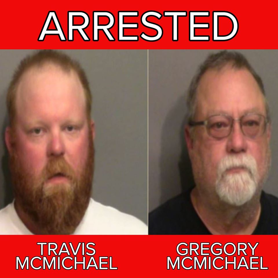 wcnc charlotte on twitter mugshots released police released the mugshots of travis mcmichael left and his father gregory mcmichael both were arrested in the murder of ahmaud arbery the 25 year old black man