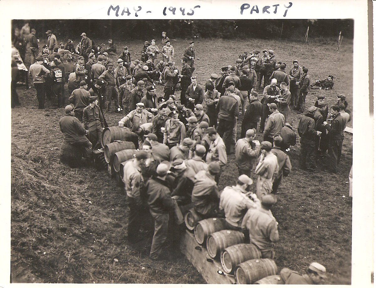 We hope you're enjoying the #VEDay75 celebrations from the comfort of your home. If it's any consolation, the 100th BG spent VE Day confined to Thorpe Abbotts. Beer, games, and home-made fireworks were the order of the day! #VEDayAtHome #VEDay