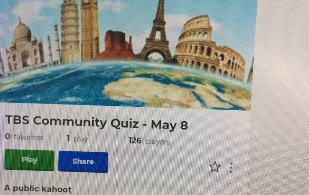 IbdpMr's tweet photo. @TBSWarsaw Y11, Pre-IB, Y12 &amp; Y13 congratulations- just received the update from Kahoot 126 took part in our first community quiz. Well done everyone - thanks again AH &amp; KL for organizing https://t.co/QZVkAGiX3a