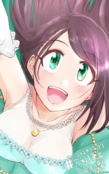 衣装設定と顔アップでございます～。
衣装の色はアンドロメダで3人が並ぶことを想定して
ギフトフォーアンサーとエターナルブルームの中間で翡翠色にしてます。
アイドル風のドレスデザインって超難しい。 