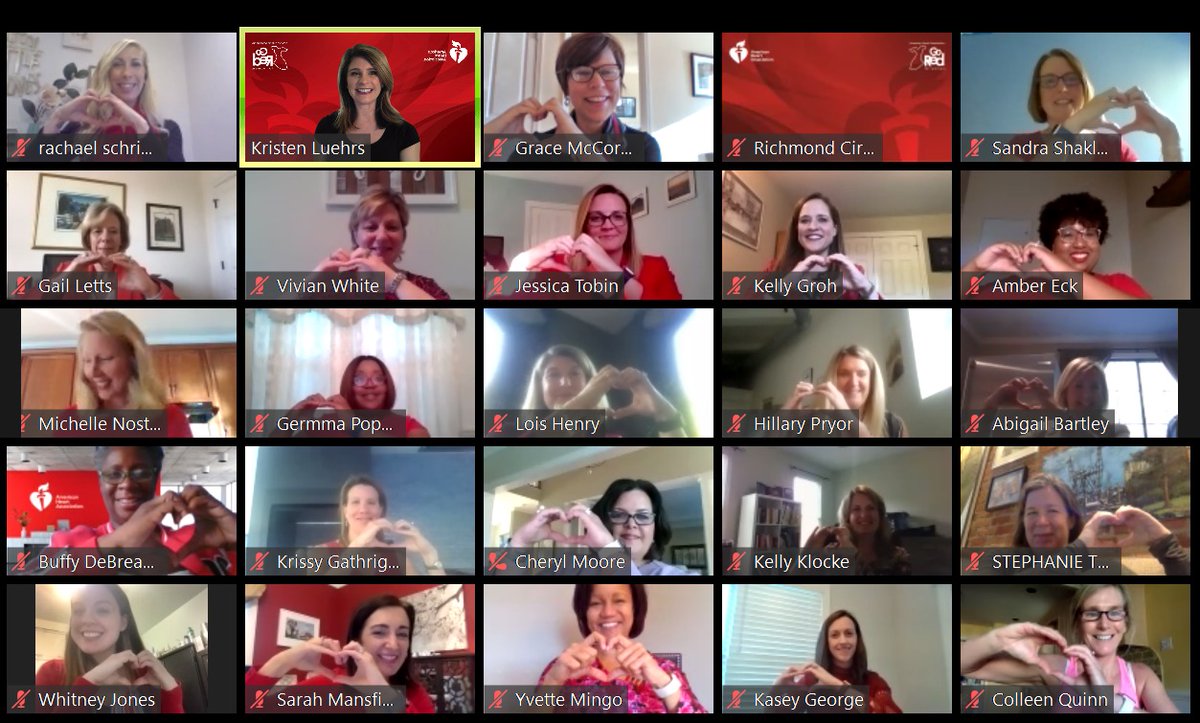 KristenLuehrs's tweet photo. Supporting Heart Disease awareness and prevention at the first ever virtual Circle of Red event! ❤️ #CORantine #goredrva #GoRedforWomen @AmericanHeartVA https://t.co/uiIL8q3uqw