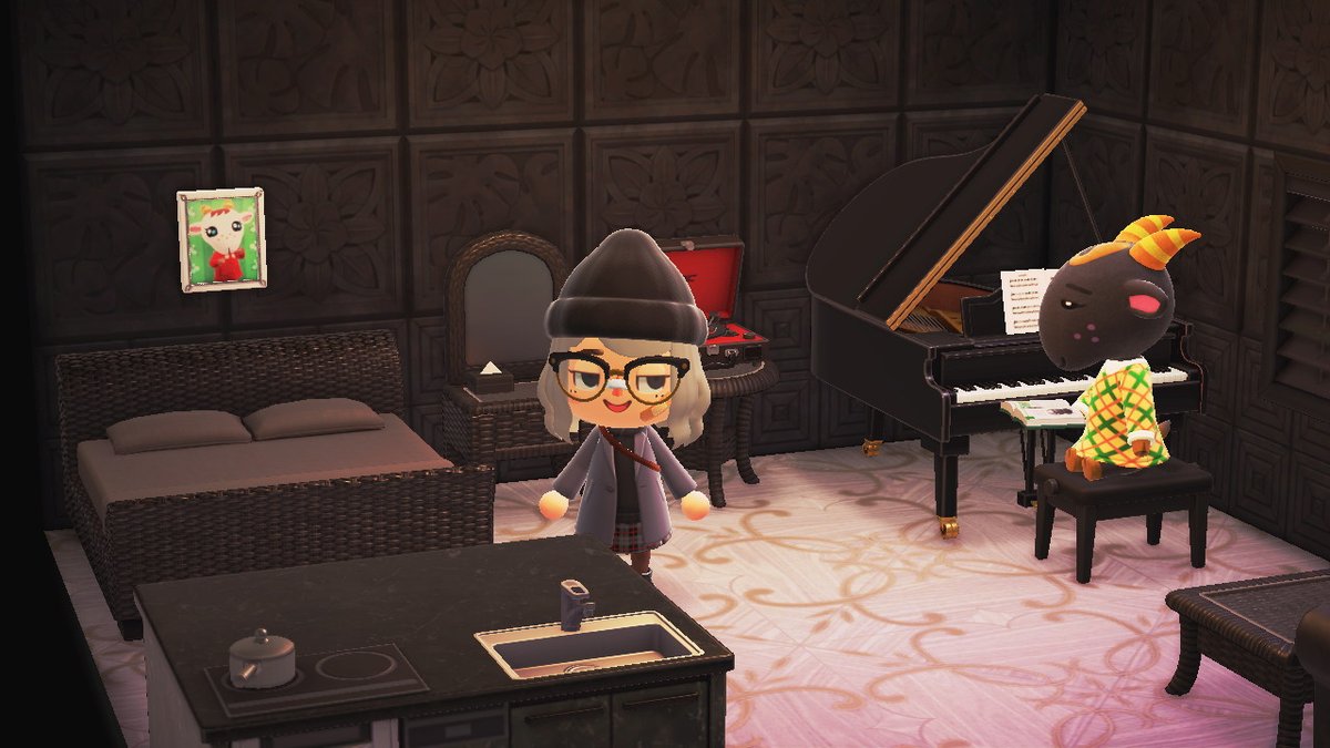 sproid2's tweet image. Nan has a pic of Chevre above her bed this lesbian ICON #AnimalCrossing #ACNH #NintendoSwitch