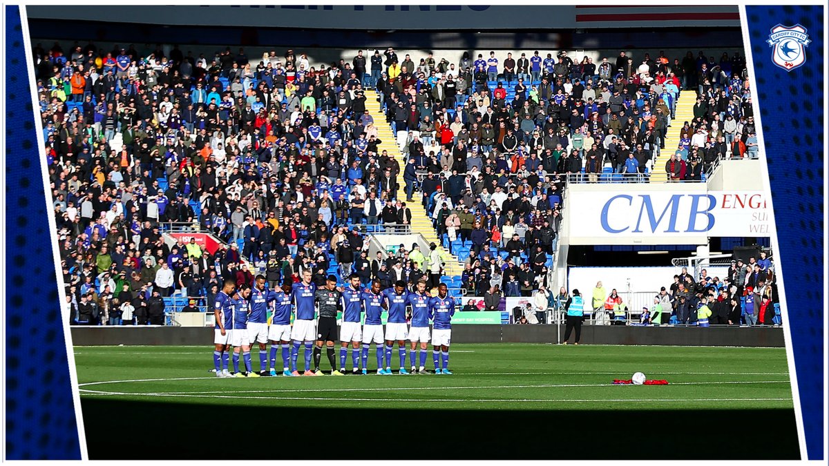 CardiffCityFC's tweet photo. As #FootballRemembers on the 75th anniversary of VE Day, we observe a two-minute silence at 11am.

#VEDay75 #CityAsOne https://t.co/oA2EgD1TFN