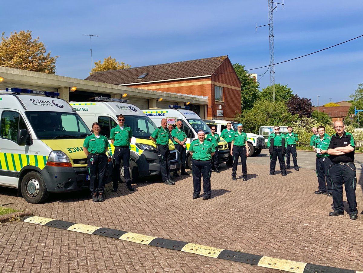 olliecrandon's tweet image. Lovely to see some of the @stjohnambulance crews supporting @swasFT in #Bristol this morning before they head out for their shifts with colleagues from fleet and logistics. Crews today are in Truro, Poole, Exeter, Bristol &amp;amp; Staverton. #StJohnPeople #SavingLivesTogether #ThankYou