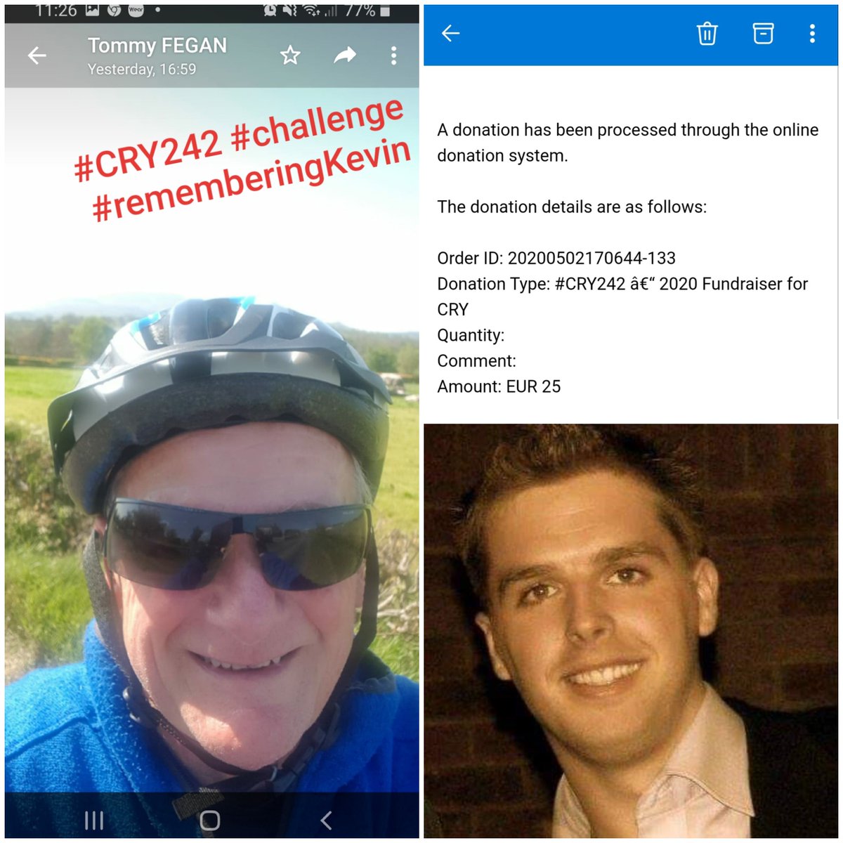 CRYIre's tweet photo. Our #Chairman @TommyFegan has taken the #CRY242 Challenge - he's nominated Donal O Hanlon and Tike Butler and there's still time for YOU to get involved!
Walk/Jog/Run 2K
Donate 4e at https://t.co/ZnIDeV54zm
and Nominate two more.
#Charity #Fundraiser #challenge https://t.co/byJ5lpZKkd