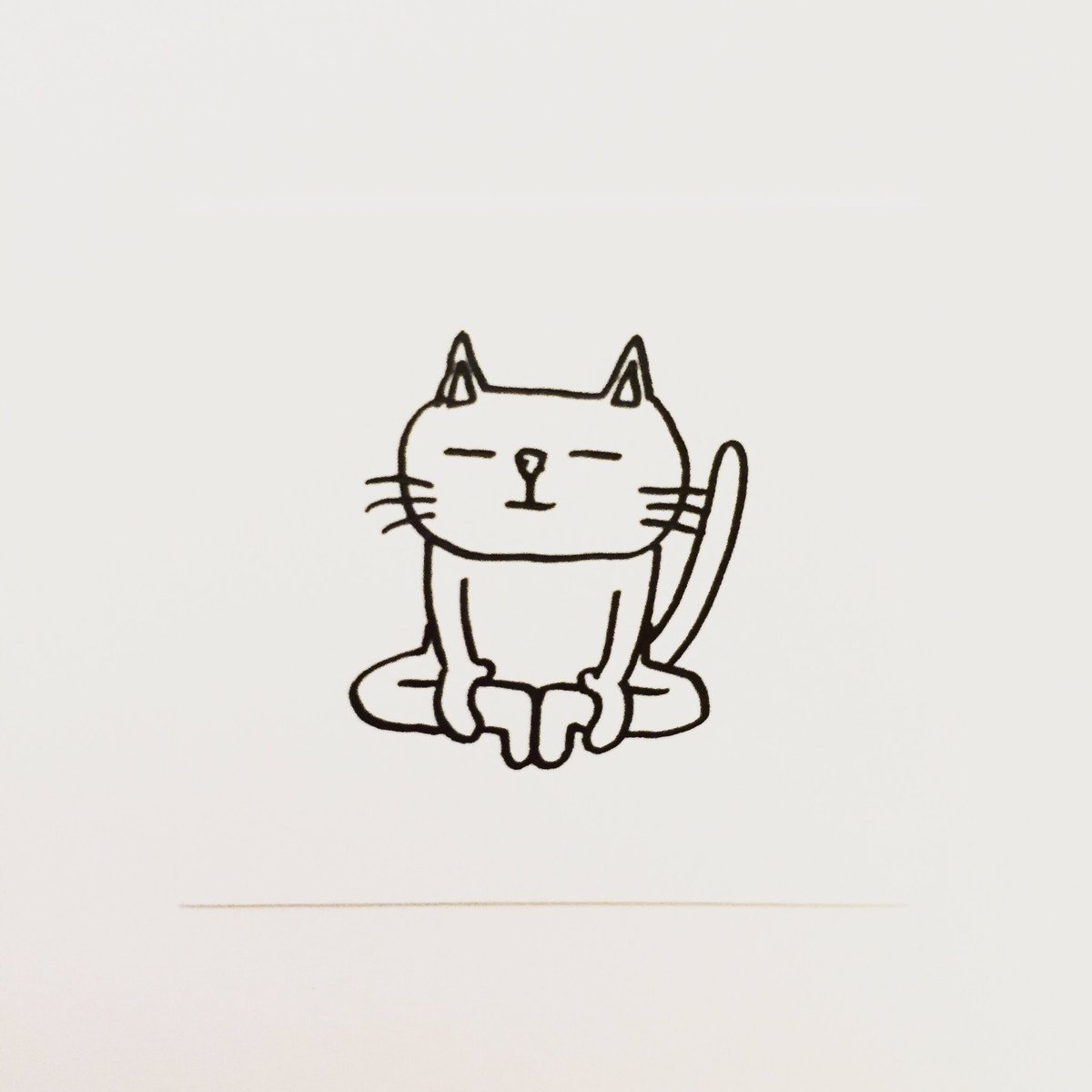肌子 در توییتر 今日のイラストはコレ ｪ ヨガの合蹠 がっせき のポーズをしている猫 イラスト 猫 ネコ ねこ オリジナル ペン画 アナログ画 絵 猫の絵 白黒猫 しろねこ