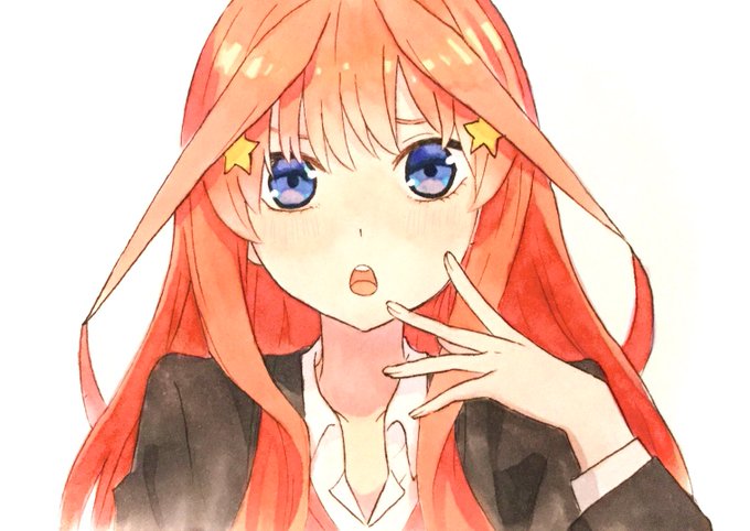 亜月るかさんがTwitterに投稿した中野五月(五等分の花嫁)のイラスト。