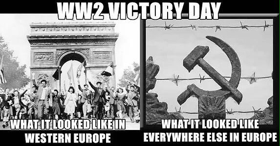 Victory day for the allied &amp; for the Soviet areas. #VEDay75