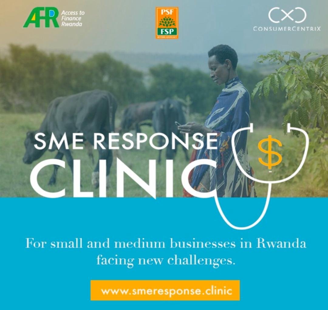 BankofKigali's tweet photo. Need answers on how to operate your business during COVID-19?BK invites you to visit the SME Response Clinic at https://t.co/NjqgaWljBy. Powered by AFR,ConsumerCentriX and PSF,the clinic is a one-stop shop to ask experts questions and get financial advisory related to COVID19. https://t.co/T7dgqNjxCs