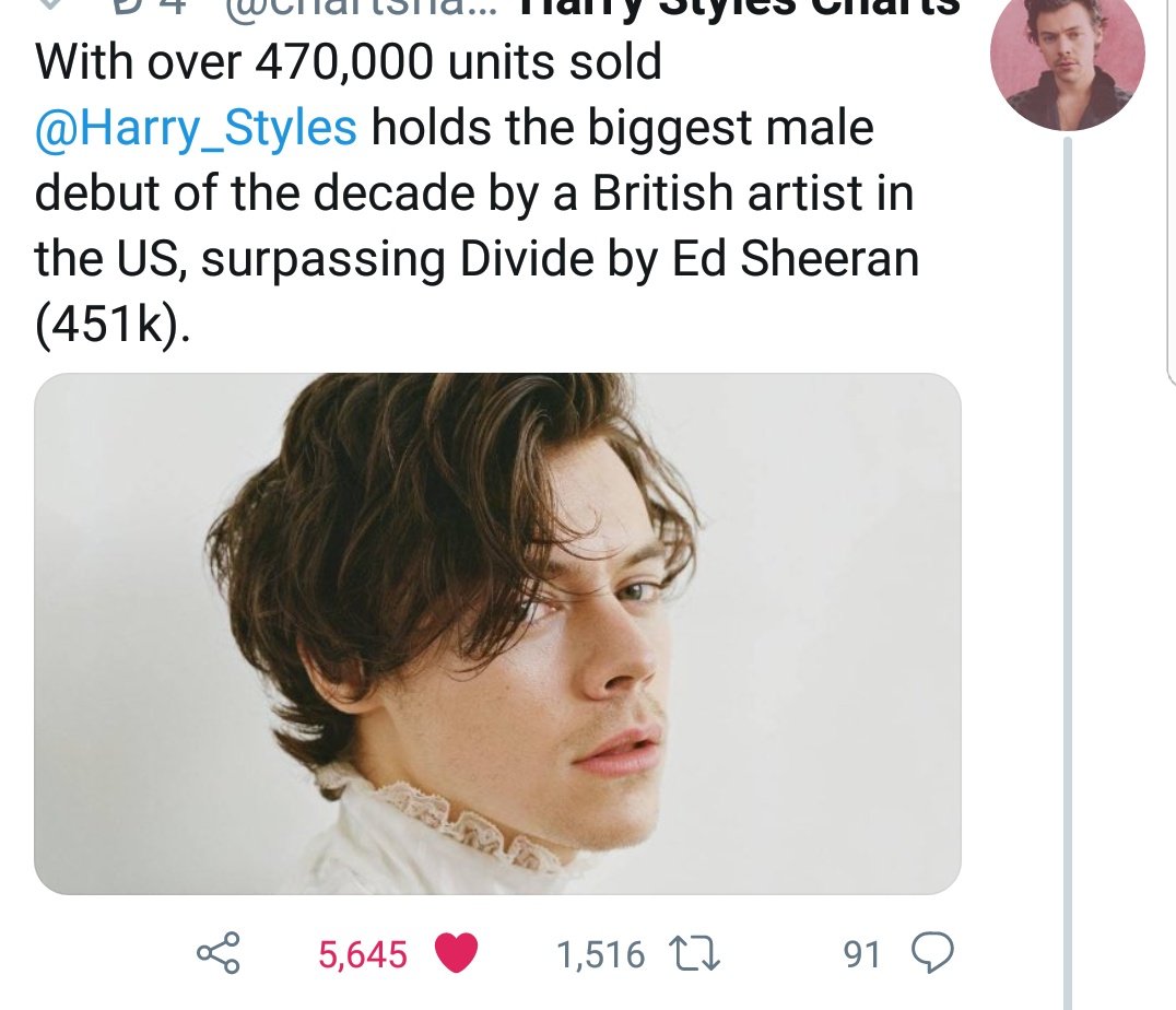 "Fine Line" was released 21 weeks ago,FIVE MONTHS, and is still the biggest debut week in the US since December 2019. Harry is the british male artist with the biggest debut week in the US in Nielsen history and is the first british male to debut at #1 with his first TWO albums