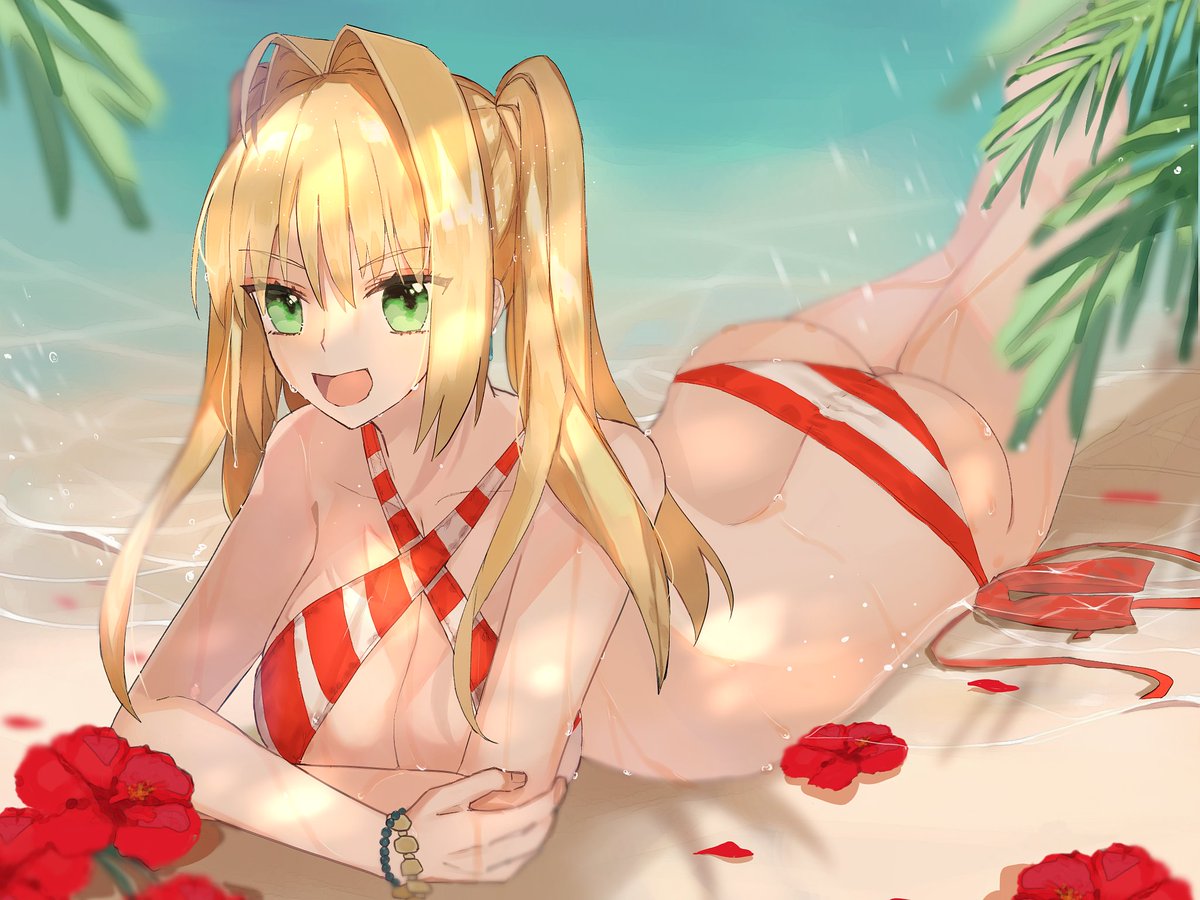 Fgo 水着ネロちゃまー Fgo 白尾 のイラスト