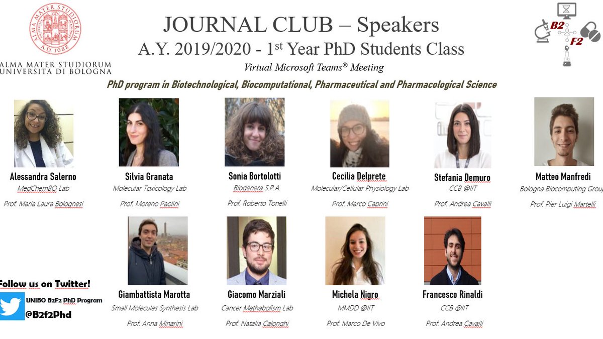 B2f2Phd's tweet photo. This week, we've concluded the first edition of our #B2F2 #JC! Thanks to our coordinator @mlbolognesi, for introducing this stimulating and challenging activity! Many thanks to the Academic Board members and other PhD students, for the great partecipation!
Stay tuned for more! https://t.co/0trS44Q7pW