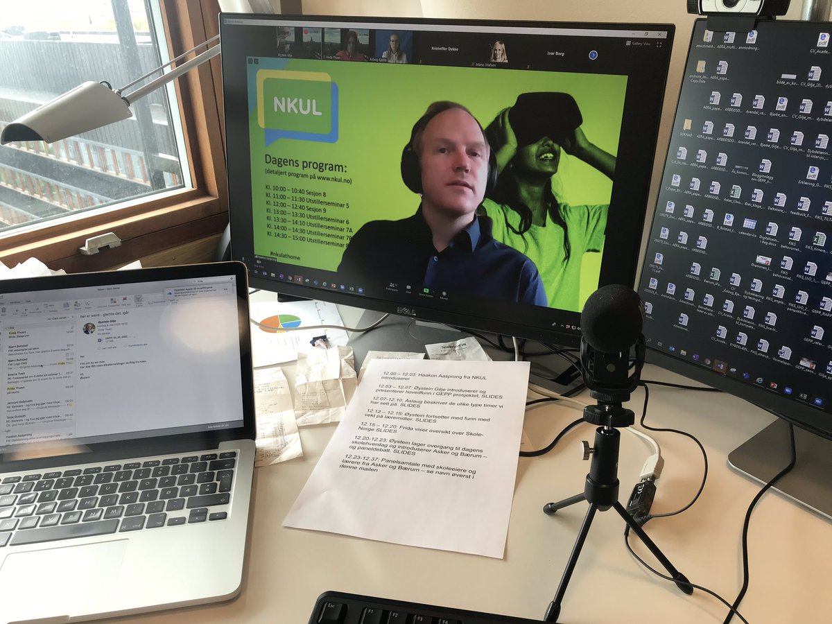 Straks klar for webinar med blant annet <a href="/ChrSorbyeLarsen/">Christian Sørbye Lar</a> @ivarberg om digital skole og vår rapport om en skjerm til hver elev. <a href="/NKULkonf/">NKUL</a> <a href="/haakona/">Haakon Aasprong</a> <a href="/UiO_FIKS/">UiO : FIKS</a>
