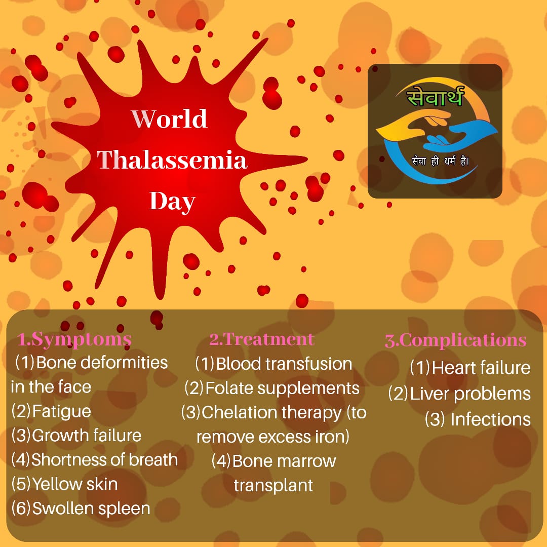 SevarthS's tweet photo. The international Thalassaemia Day was first celebrated in 1984 with the objective of raising awareness amongst general public.

Theme 2020 – The dawning of a new era for thalassaemia.

#publichealth #WorldThalassemiaDay #sevarth
#HealthForAll https://t.co/lJcatHkVKB