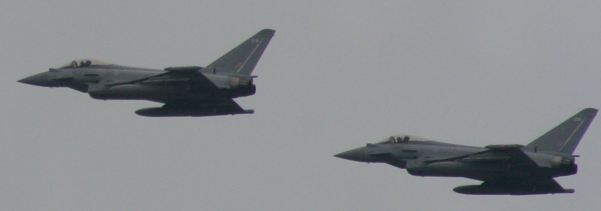 RAF Typhoon flying over Belfast this morning!
