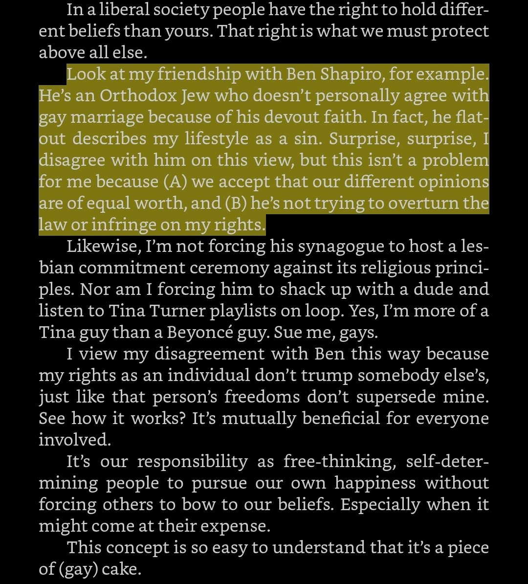 Imagine being friends with someone who just thinks you are a degenerate and says your lifestyle is a sin. Although Dave probably sees that and thinks well it's like having a friend who likes a different sports team than you, it's just a difference of opinion!  #DontBurnThisBook