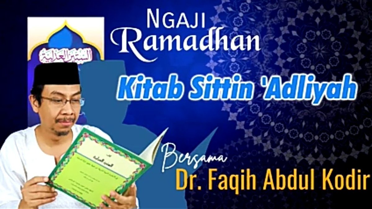 Pengajian kedua kitab Sittin 'Adliyah sudah ada di channel YouTube kita... Silahkan di tonton sampai abis ya sebagai dukungan agar kita bisa bikin konten konten positif ya.. terima kasih 
#ngajionline #ngajipasaranramadhan #mibadalah

youtu.be/VLwPjU1fxJg