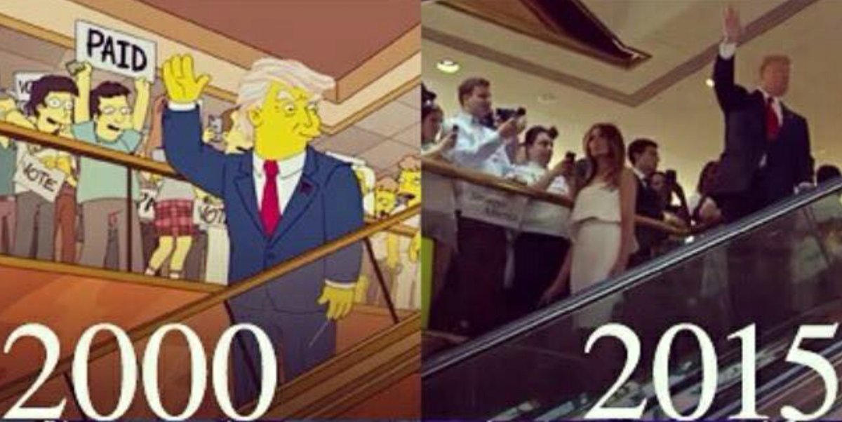 fortisfortuna09's tweet photo. The Simpsons merupakan film animasi yg hampir seluruh prediksinya benar dan menjadi nyata.
Mulai dari trump jdi presiden, prediksi virus ebola ,virtual reality farmville, sampai virus corona.
Benarkah sutradara nya merupakan time traveller ? https://t.co/SDGY8HRLQS