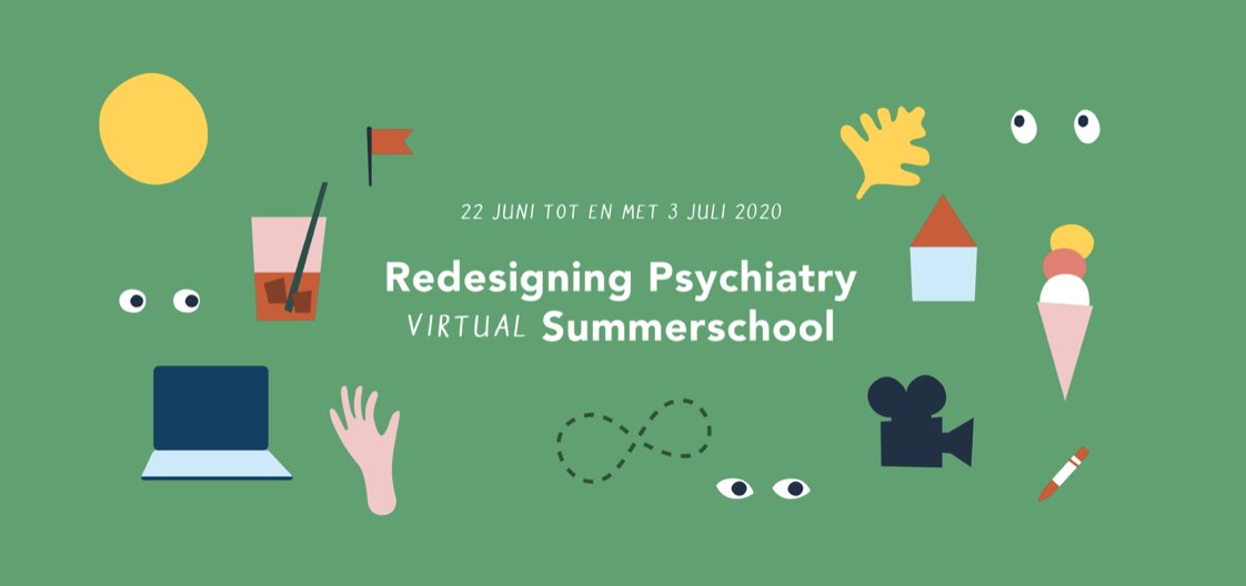 Dit jaar is de Redesigning Psychiatry Summerschool digitaal en duurt deze niet 2 dagen maar 2 weken! Je gaat aan de slag met een superteam van ontwerpers, onderzoekers, filosofen en professionals om te werken aan de toekomst van de GGZ. redesigningpsychiatry.org/summerschool