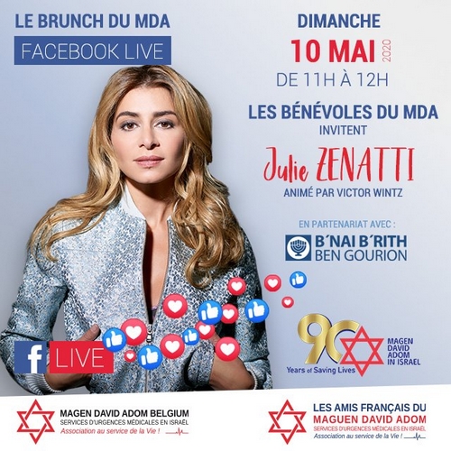 JulieZbyDE's tweet photo. #Lesamis notre belle @juliezenattioff sera en facebook live dimanche 10 mai dès 11h pour le brunch des secouristes du Magen David Adom ! 🎶😘
Plus d'infos
-> https://t.co/lxJMXPmjJx
#JulieZenatti #BrunchLive #Brunch #MagenDavidAdom #FacebookLive https://t.co/dVXIzVdvqj
