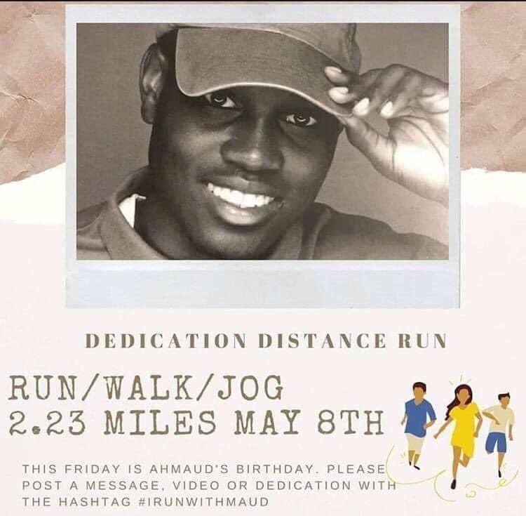 trainermanjosh's tweet photo. Because apparently this had to go viral before anyone was arrested for a murder caught on video. If anyone wants to run with me, hit me up, I’m happy to go out more than once. #IRunwithAhmaud https://t.co/AetwtY8GSU